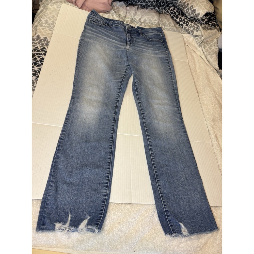 BKE Jeans Gabby Women's Sz 30x31.5 Curvy Fit High Rise Straight Fit Blue Denim